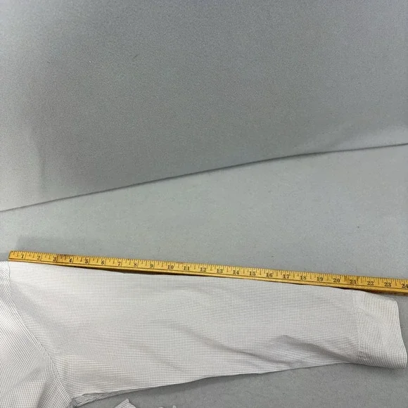 Pure DKNY Tunic Top Large Gray White Gingham Ruffle Hem Roll‎ Tab Sleeves Preppy - Picture 10 of 12